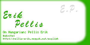 erik pellis business card